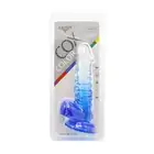 Kiotos Cox Color 02 - Clear - Blue - dwukolorowe dildo, mocna przyssawka. Gwarancja jakości