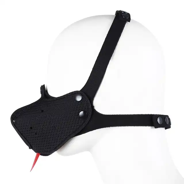 O-Products - Neoprene Puppy Dog Mouth Mask. Efektowna maska-kaganiec w formie psiego pyska z językiem 