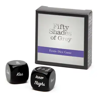 Fifty Shades of Grey - Erotic Dice Game. Elegancko prezentujące się kostki do gry erotycznej dla dwojga.