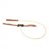 O-Products - Brown Leather Bow Tie Collar&amp;Leash. Elegancka obroża z kokardką i smyczą ze skóry wegańskiej 