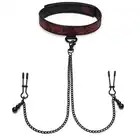 Fifty Shades of Grey - Sweet Anticipation Collar Nipple Clamps - doskonała obroża połączona z zaciskami na sutki. Luksusowa sesja BDSM
