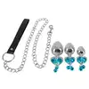 You2Toys - Butt Plug Set Leash. Mega zestaw korków analnych przypinanych do smyczy. 3 korki S,M,L. Innowacja 2022