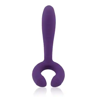 Rianne S - Duo Vibe Deep Purple. Luksusowa zabawka dla par z potrójną stymulacją, aż 14 typów wibracji