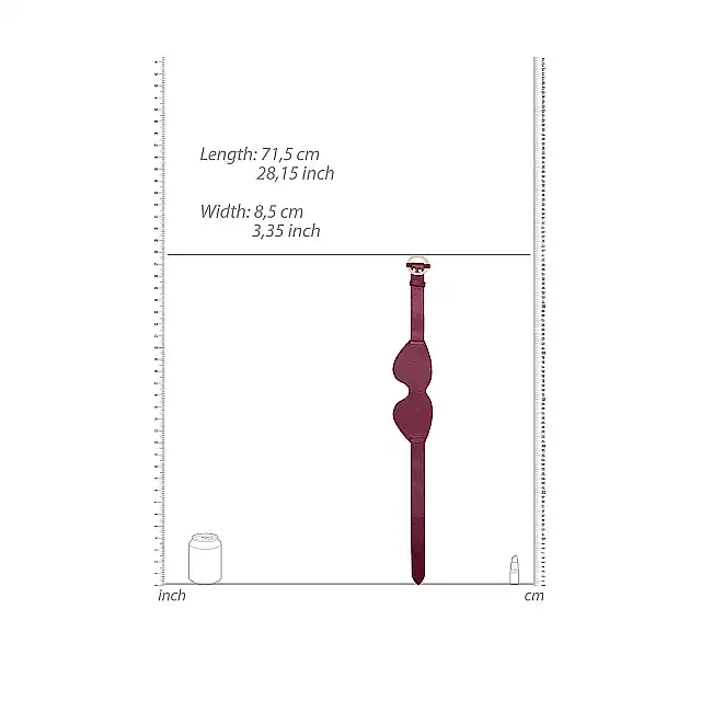 Ouch Halo - Eyemask - Burgundy - ekskluzywna opaska na oczy. Luksusowa sesja BDSM