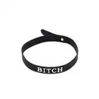 O-Products - Silicone Collar (BITCH) - silikonowa obroża z prowokującym napisem. Gładki silikon