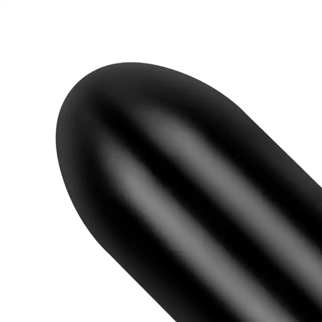 All Black - Dildo AB08. Gładkie 19 cm dildo wykonane z PVC o średnicy 4,5 cm