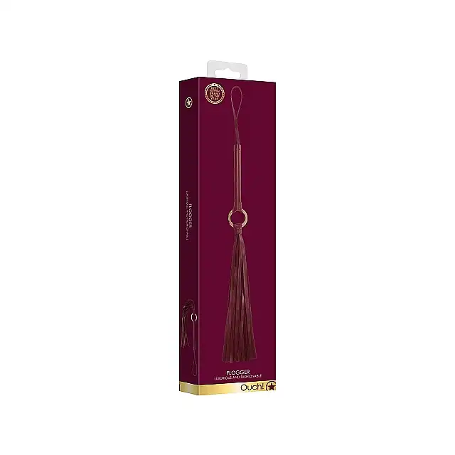 Ouch Halo - Flogger - Burgundy - elegancki pejcz. Luksusowa sesja BDSM