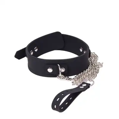 Kiotos - Silicone Collar Deluxe - silikonowa, luksusowa obroża ze smyczą 