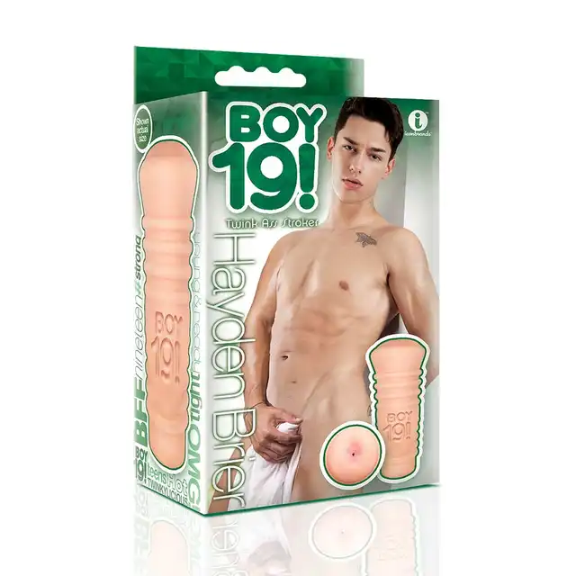 Boy19! - Teen Twink Hayden Brier. Naturalistyczny odlew anusa Hayden`a Brier`a 