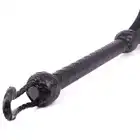 Kiotos - 3-Fold Spade Slaper Black Leather - czarny skórzany bat z solidną rączką