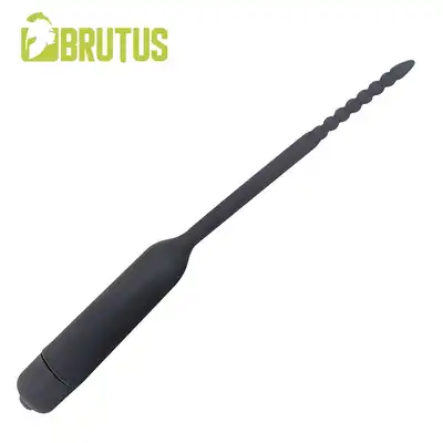 Brutus - Trembler Vibrating. Silikonowy teksturowany dilator z mocnymi wibracjami 