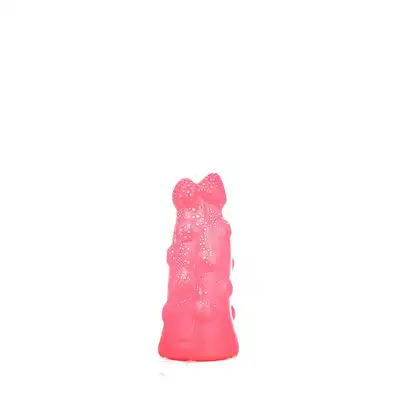 Bubble Toys - PokPok Pink Medium. Różowe dildo z 2 główkami o teksturowanej powierzchni 7 cm średnicy. Mega Sale!