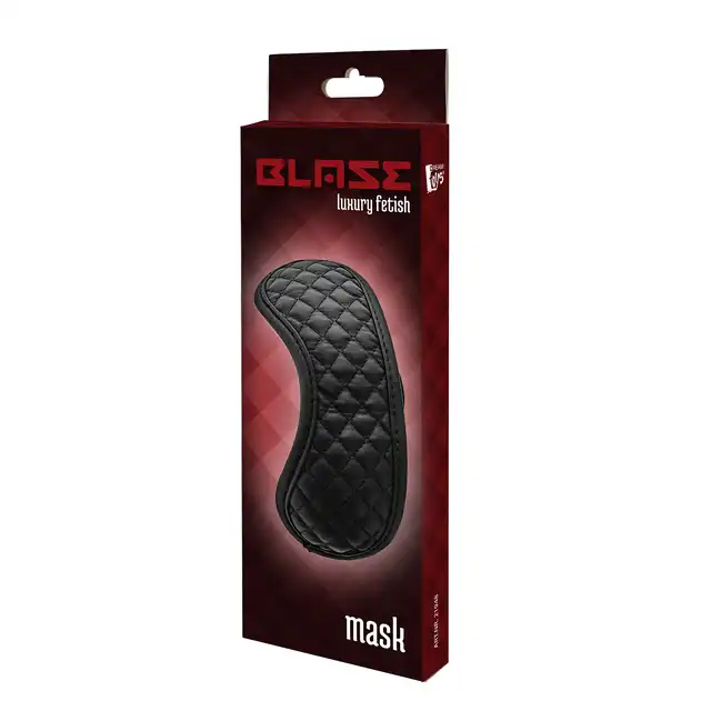Dream Toys - Blaze Mask Diamond Black - czarna maska zaciemniająca, tłoczony materiał 