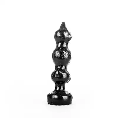 Bubble Toys - PouLou Black. Doskonale teksturowane dildo 24 cm . Truskawkowy aromat