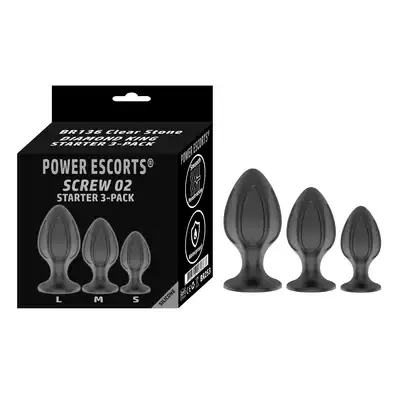 Plug-Screw 02 - 3-Pack Silicone Plugs Black