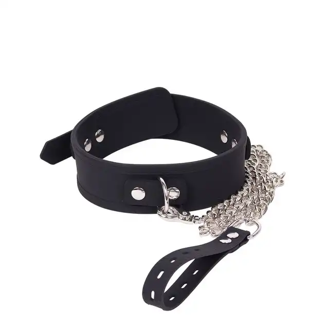 Kiotos - Silicone Collar Deluxe - silikonowa, luksusowa obroża ze smyczą 