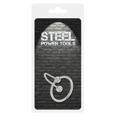 Steel Power Tools - Spermstopper 28MM - ekskluzywny pierścień na penisa z korkiem blokującym wypływ spermy