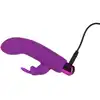 PowerBullet - Alice`s Bunny USB. Wibrator 2w1 z króliczkiem o mega mocnych wibracjach wprost z Krainy Czarów 