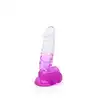 Kiotos Cox - Color Clear Purple Dildo. Dwukolorowe fantastyczne dildo z mocną przyssawką 