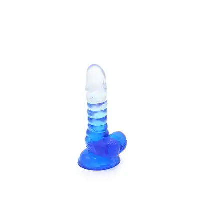 Kiotos Cox Color 01 - Clear - Blue - dwukolorowe dildo, mocna przyssawka. Gwarancja jakości