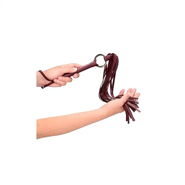 Ouch Halo - Flogger - Burgundy - elegancki pejcz. Luksusowa sesja BDSM