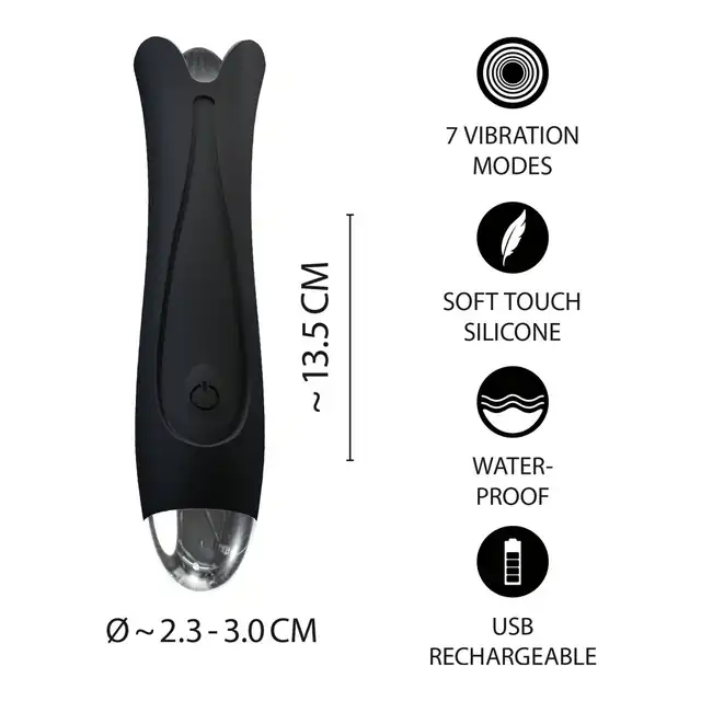 You2Toys - Mini Vibrator USB. Fenomenalny wibrator ze stymulującym silikonowym języczkiem 