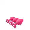 Dream Toys - Flirts Anal Training Kit. Zestaw uwodzicielskich korków analnych. Błyszczące klejnoty w kształcie serc.