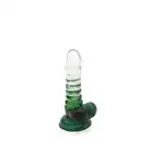 Kiotos Cox Color 01 - Clear - Green - dwukolorowe dildo, mocna przyssawka. Gwarancja jakości