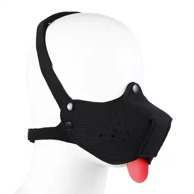 O-Products - Neoprene Puppy Dog Mouth Mask. Efektowna maska-kaganiec w formie psiego pyska z językiem 