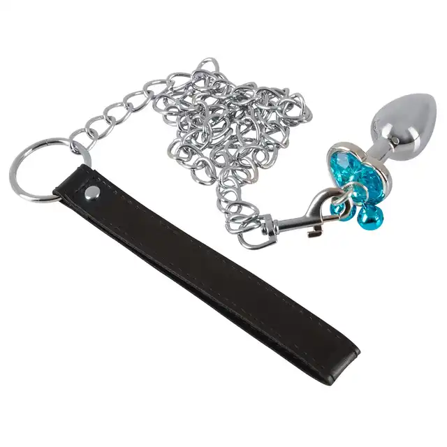 You2Toys - Butt Plug Set Leash. Mega zestaw korków analnych przypinanych do smyczy. 3 korki S,M,L. Innowacja 2022