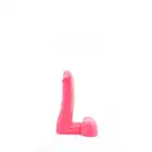 Bubble Toys - Dungeon Pink. Różowe dildo z PVC 18,5 cm długości o truskawkowym aromacie. Mega Sale!