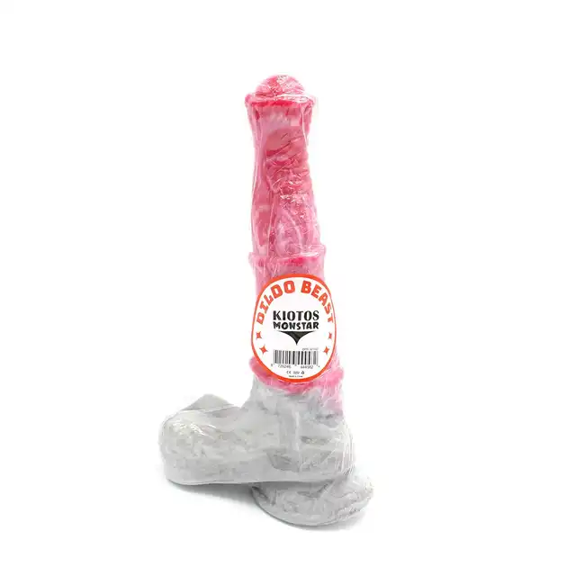 Kiotos Monstar - Dildo Beast 22 - niezwykłe dildo w dwóch marmurkowych kolorach. Mocna przyssawka