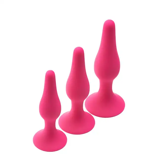 Dream Toys - Flirts Curved Anal Training Kit Pink. Różowy zestaw wtyczek analnych. Perfekcyjny trening połączony z czystą przyjemnością!