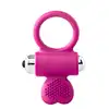Dream Toys - Flirts Cockring Pink. Super rozciągliwy, wibrujący ring na penisa ze stymulatorem łechtaczki.