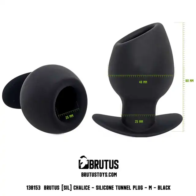 Brutus - Chalice M. Silikonowy tunel analny o innowacyjnym kształcie 4,8 cm średnicy 