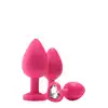 Dream Toys - Flirts Anal Training Kit. Zestaw uwodzicielskich korków analnych. Błyszczące klejnoty w kształcie serc.