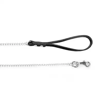 O-Products - Leash L Black - czarna smycz z łańcuchem. Długość aż 105 cm!