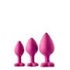 Dream Toys - Flirts Anal Training Kit. Zestaw uwodzicielskich korków analnych. Błyszczące klejnoty w kształcie serc.