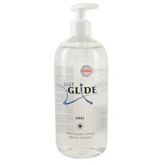 Just Glide - Anal 500ml. Analny lubrykant medyczny na bazie wody. Zapewnia dodatkowe nawilżenie.