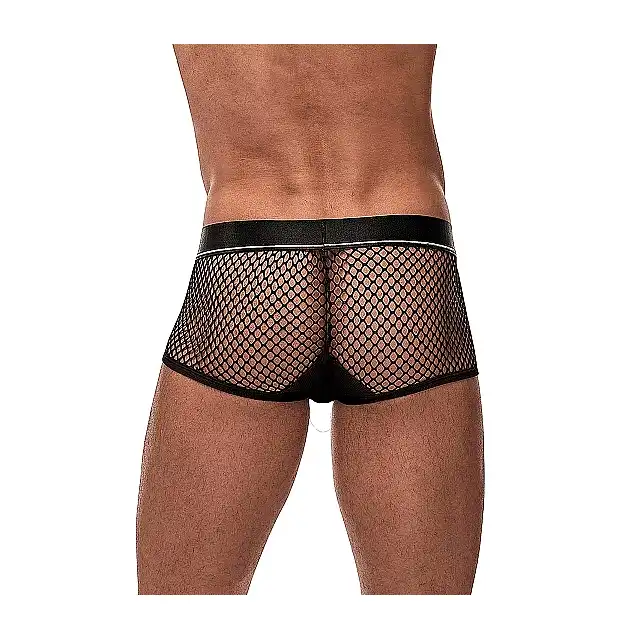 Male Power - `Cock Pit` Mini Cock Ring. Siateczkowe bokserki z ringiem na penisa rozmiar L