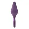 Dream Toys - Flirts Pull Plug Medium Purple. Średni nieziemsko uroczy, fioletowy korek analny. Pierścień na palec.