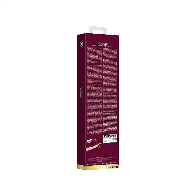 Ouch Halo - Flogger - Burgundy - elegancki pejcz. Luksusowa sesja BDSM