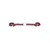 Ouch Halo - Handcuff With Connector - Burgundy - stylowy zestaw do zniewalania. Luksusowa sesja BDSM