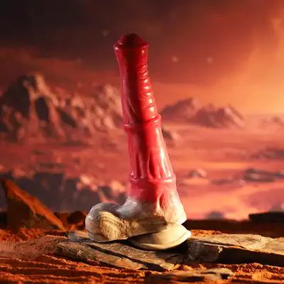 Kiotos Monstar - Dildo Beast 22 - niezwykłe dildo w dwóch marmurkowych kolorach. Mocna przyssawka