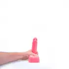Bubble Toys - Dungeon Pink. Różowe dildo z PVC 18,5 cm długości o truskawkowym aromacie. Mega Sale!
