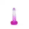 Kiotos Cox - Color Clear Purple Dildo. Dwukolorowe fantastyczne dildo z mocną przyssawką 