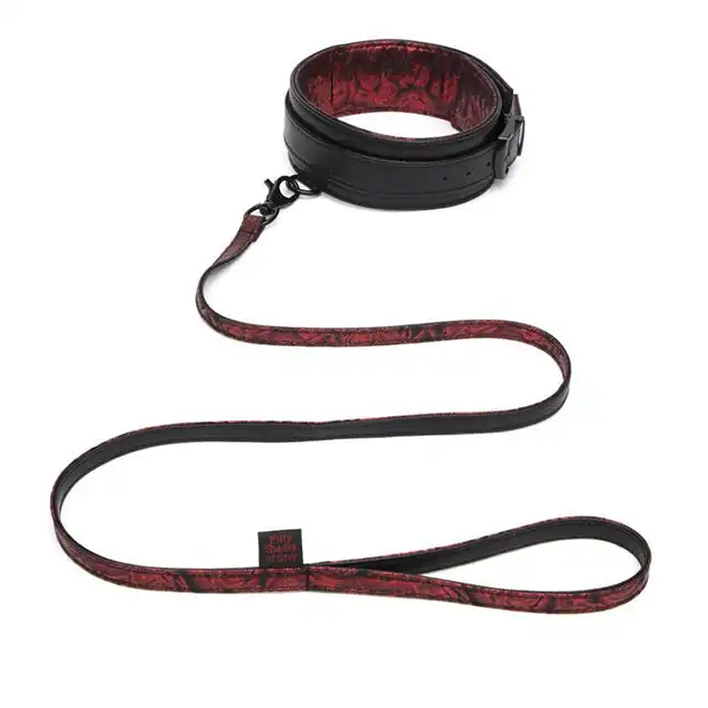 Fifty Shades of Grey - Sweet Anticipation Collar &amp; Lead - luksusowa obroża ze smyczą. Elegancka sesja BDSM