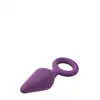 Dream Toys - Flirts Pull Plug Medium Purple. Średni nieziemsko uroczy, fioletowy korek analny. Pierścień na palec.