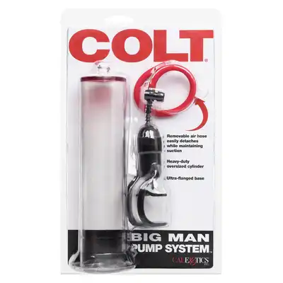 Colt Gear - Big Man Pump System. Wysokowydajna przezroczysta pompa do penisa. Intensywna stymulacja ssania znacznie poprawia erekcję