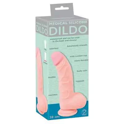 You2Toys - Medical Silicone Dildo 20 cm - dildo z silikonu medycznego. 20 cm przyjemności! 